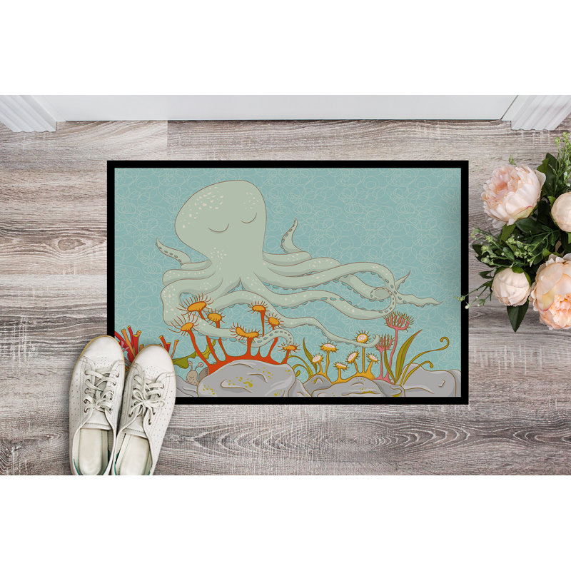 Wesley Non-Slip Outdoor Doormat, 0.25" H x 27" W x 18" D
