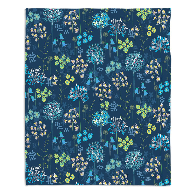 Couverture de sherpa agapanthus doux de pop, l 68 po x L 80 po