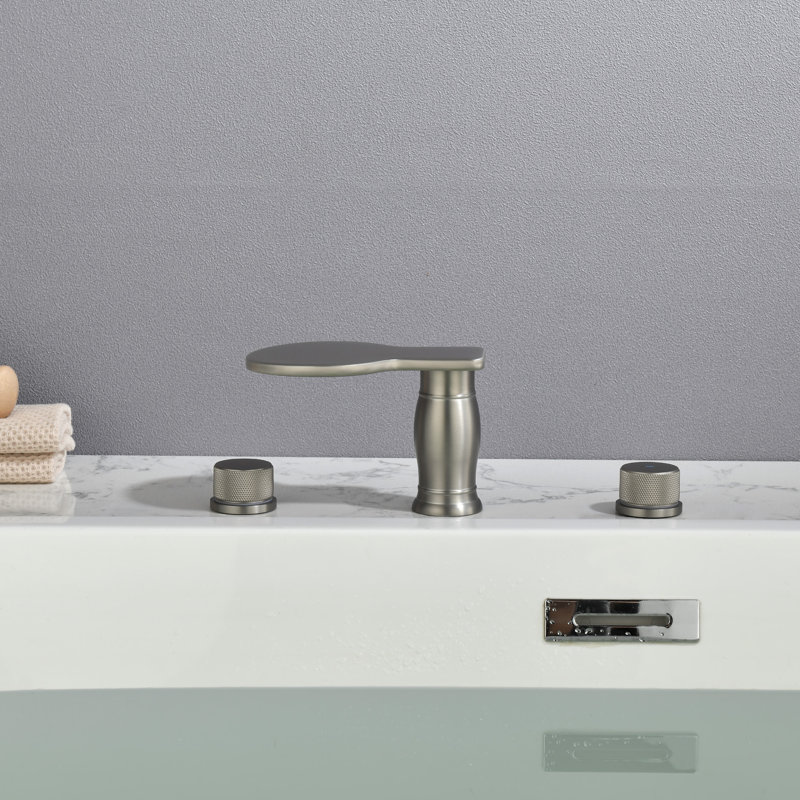 2 Handle Deck Roman Tub Faucet, Brushed Nickel