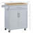 Rolling Kitchen Island Cart With Storage Cabinet, Drawer, And Towel Rack - Gray Trolley Table | Gift Idea-1170448226