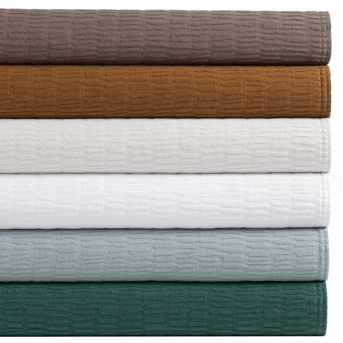 Roark Cotton Coverlet Set, King Coverlet, Natural