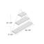 3 Piece Triangle Tiered Shelf with Adjustable Shelves-338174284