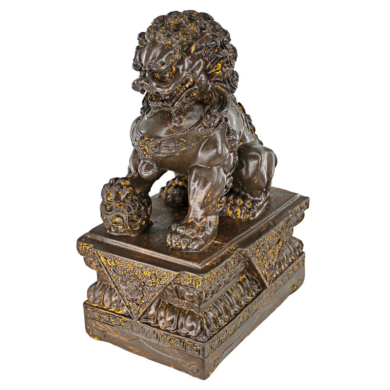 Chinese Guardian Male Foo Dog Figurine