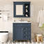 Ensemble de meuble-lavabo autoportant de 30 po avec lavabo supérieur, armoire de rangement de salle de bain avec 2 tiroirs et un tiroir basculant-1411517493-1411517495
