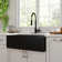 CASAINC Single Bowl Fireclay Farmhouse Kitchen Sink With Faucet Included
