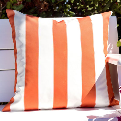 Striped Indoor/Outdoor Reversible Throw Pillow