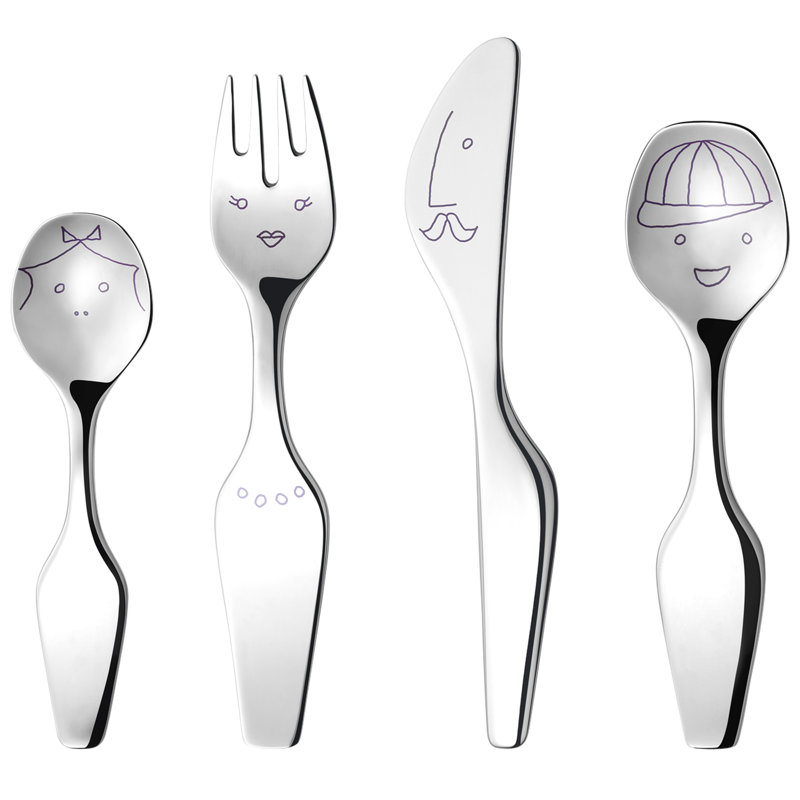Alfredo Twist Family Cutlery 4 Piece Flatware Set, Service for 1