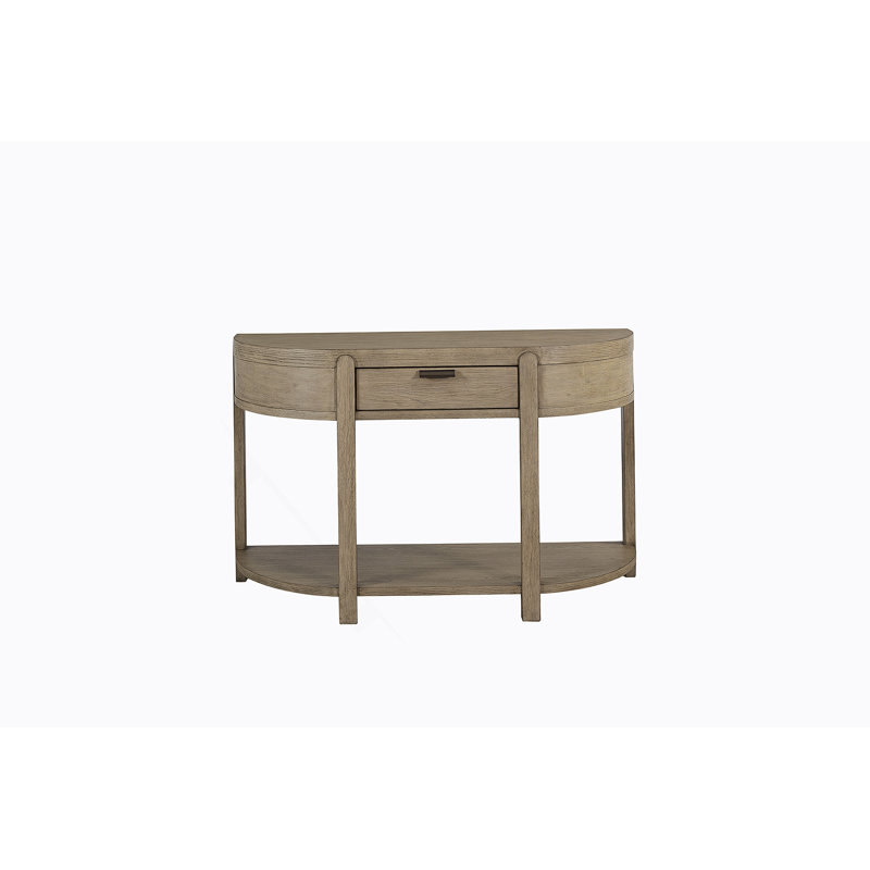Console incurvée à 1 tiroir - Caramel