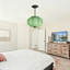 Luminaire suspendu vintage en verre vert avec ampoule 3 couleurs, douille E26-1690238473