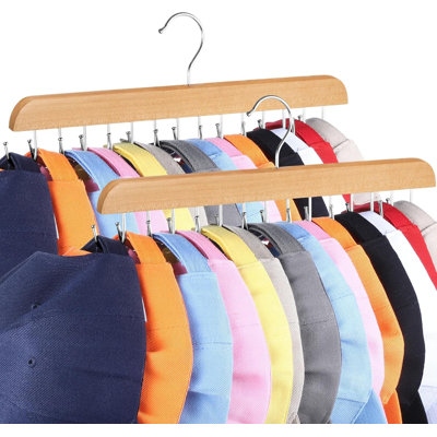 Closet Hat Organizers: 2-Pack With 14 Hooks For Caps & More