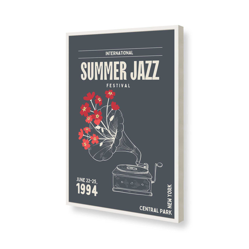 «Summer Gazz Fest», reproduction d'affiche, H 21 po x l 17 po, Blanc opaque