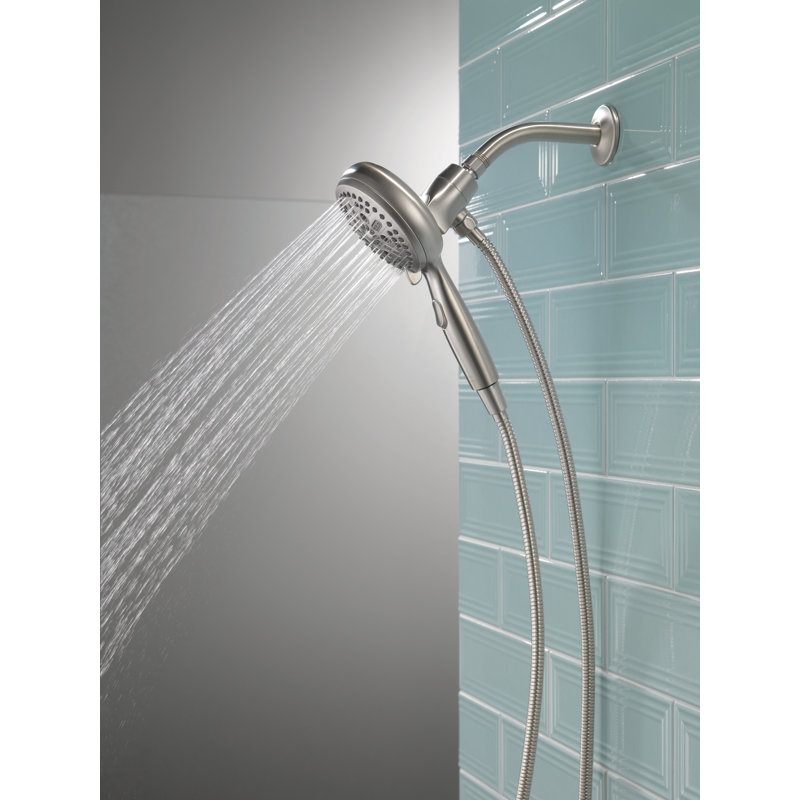 Suredock Magnetic Full Handheld Shower Head with H2Okinetic Technology, Stainless