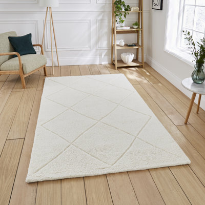 Solid Colour Wool Hand Tufted Area Rug