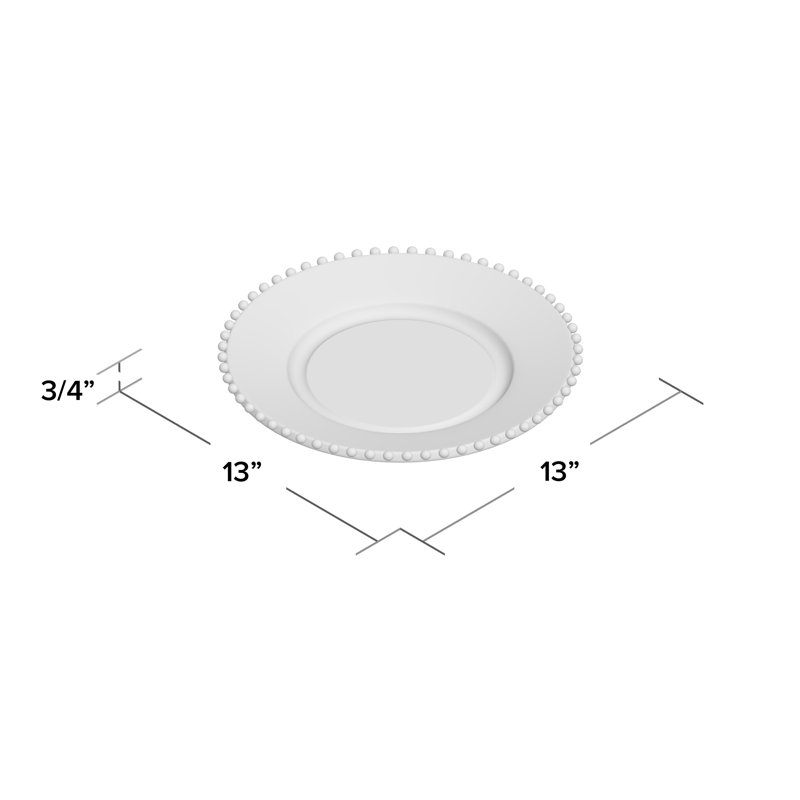 Vernon Glass No Pattern Charger, Silver