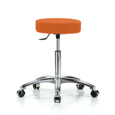 Tabouret pivotant à levier unique PERCH Chrome | Hauteur du banc moyen: 20,5 à 28 po