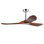 Ventilateur de plafond en bois massif, extérieur, 3 pales, sans lumière, noyer, pour porche de chambre à coucher pour patio, télécommande, résistant à l'eau