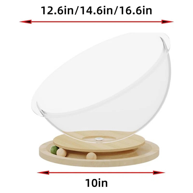 Salon pour chat Modern Space - dôme en acrylique transparent, Grande taille: L 16,5 po x l 9,8 po