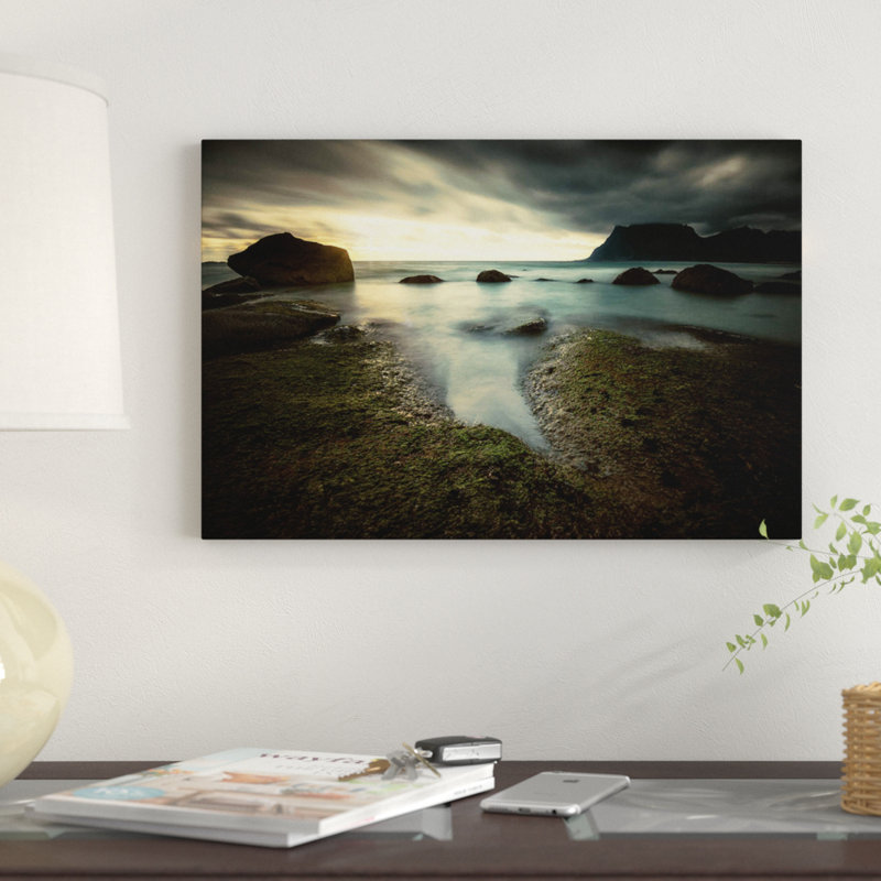 « lofoten maré pool » par andreas stridsberg, reproduction d’impression sur toile tendue, H 18 po x l 26 po x P 1,5 po