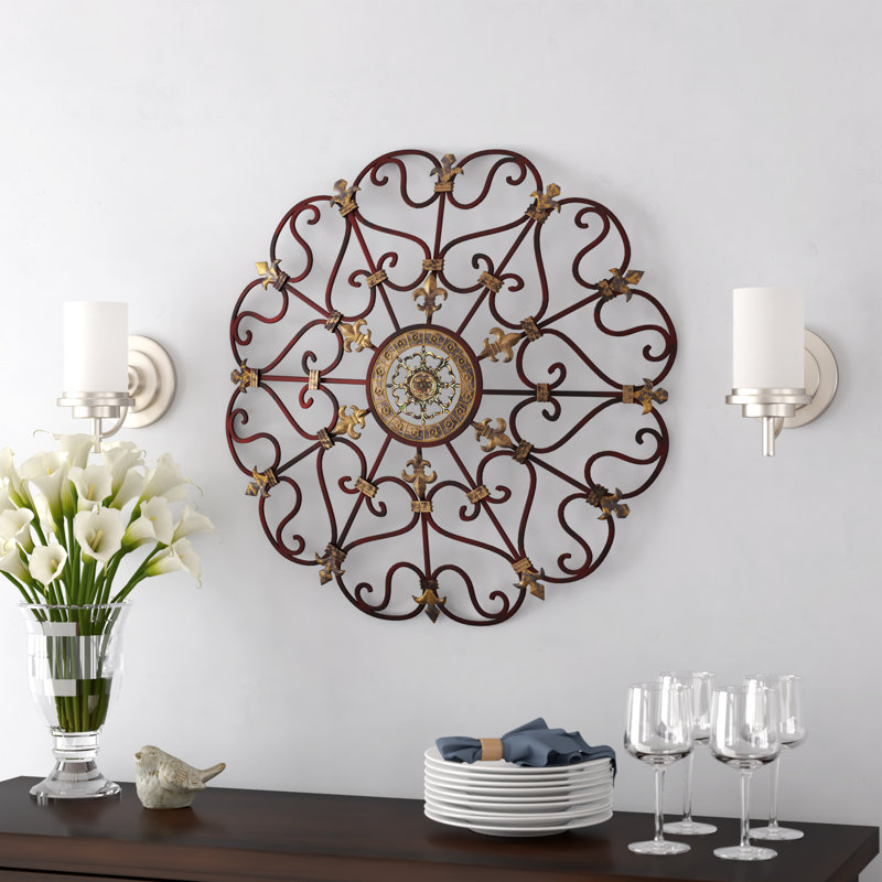 Traditional Abstract Wall Decor on Metal
