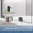UKH07B 30-1/2 in. W x 80 in. H Frameless Fixed Shower Glass Panel  with U-Channel in and 3/8 in. Clear Glass in Matte Black-123253510-123253506