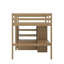 Lit mezzanine double avec bureau, garde-robe, tablettes et tiroirs-2029470356