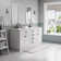 Hartford 72" Carrara White Marble Countertop Bath Vanity in Pure White with Faucet