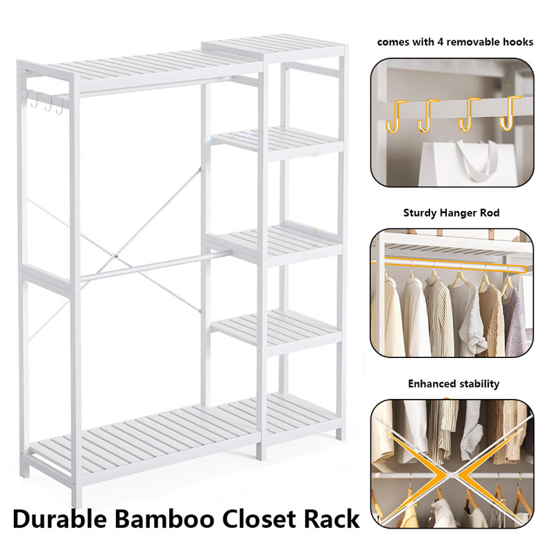 Versatile Multi-Functional Clothes Rack For Bedroom, Hallway, And More - Perfect For Hanging Clothes, Bags, And Towels, White