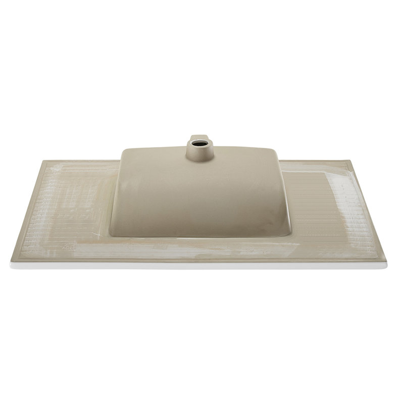 Voltaire 37" White Ceramic Vanity Top Sink with Single Faucet Hole