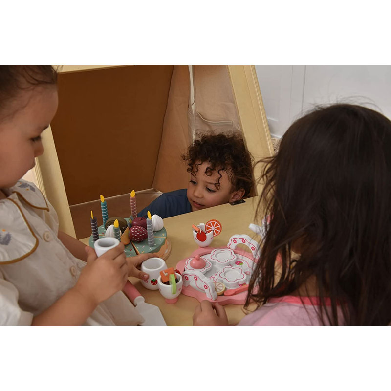 Tente de jeu et grimpeur en chêne Montessori