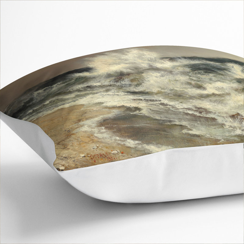 Square Cushion, 55cm H x 55cm W x 20cm D, White