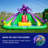 JumpOrange Octopus Water Slide with Splash Zone and Dual Slides for Kids (with Blower and Cannon)