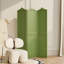 Paravent 3 panneaux en bois massif vert-1628524209