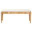 Banc en rotin et bois d'acajou Colombano