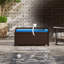 Banc de rangement d'extérieur en osier avec coussin, bleu-2113189038