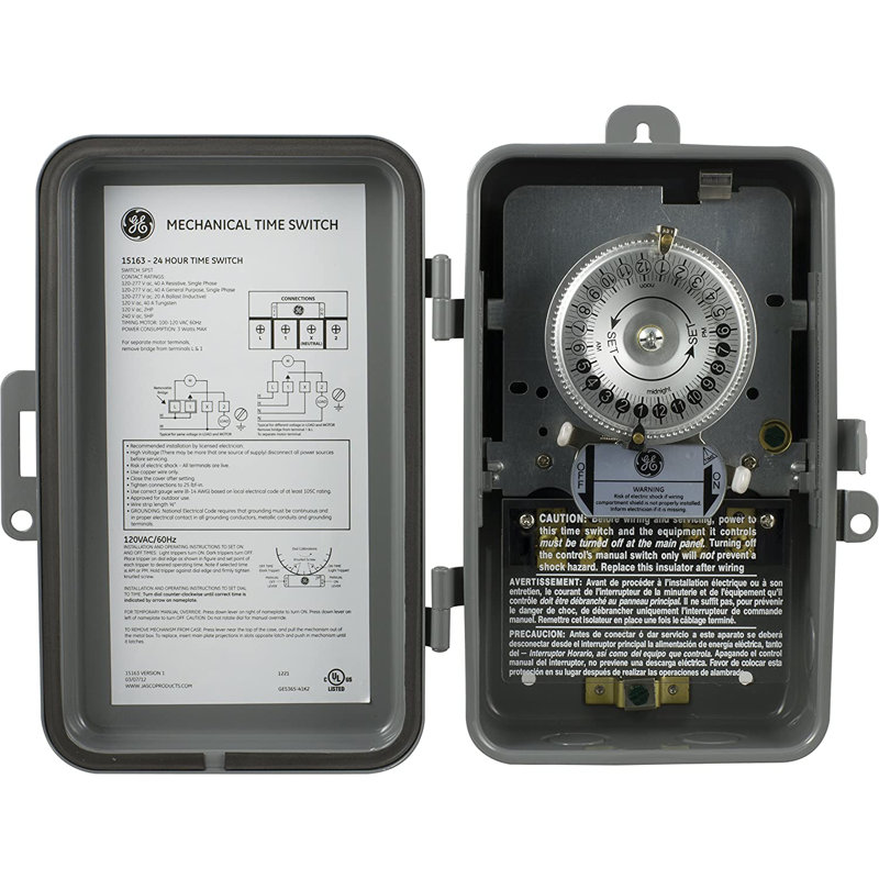GE 120V Outdoor Mechanical Metal Box Timer