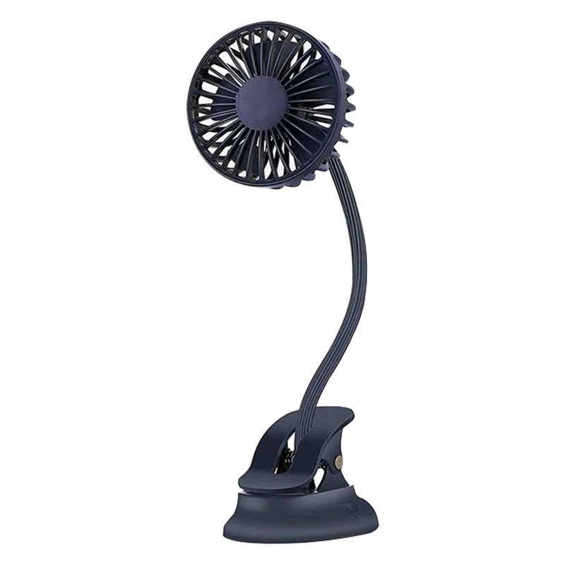 Portable Clip-on Push-pull Fan, 3-speed Usb Rechargeable Silent Desktop Fan With Flexible Bendable Design