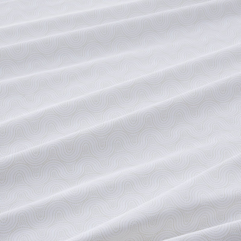 Twin Beige Dotted Arches Organic Cotton Microfiber Sheet Set