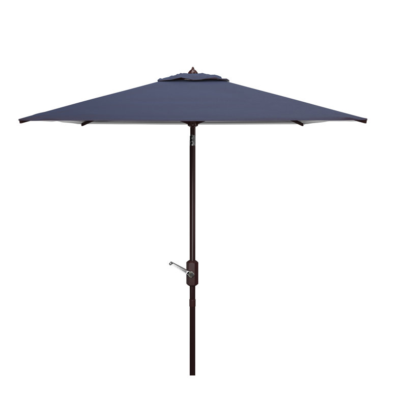 Parasol de marché carré 7,5 pi Toucha, Bleu marine/blanc