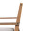 Ensemble de 2 chaises de patio en bois d'acacia robuste, siège imperméable confortable, capacité de 400 lb, structure de couleur brune-1283391447