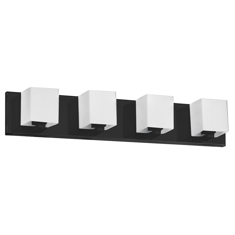 Verona 4 Light Bath Bar, Matte Black