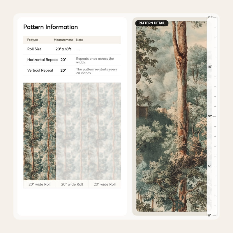 Papier peint classique Serene