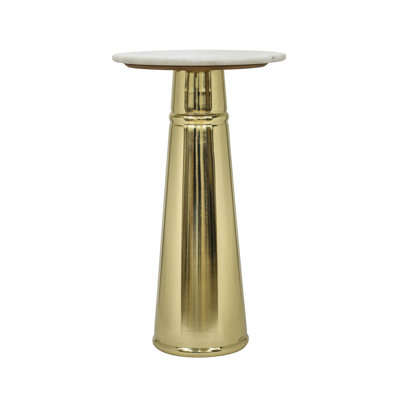 Modern End Table Pedestal Metal Base