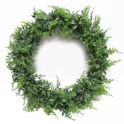 Couronne de fougères artificielles