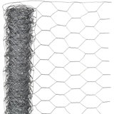 Nature Wire mesh Hexagonal 0.5 x 2.5m 25mm Galvanised Steel
