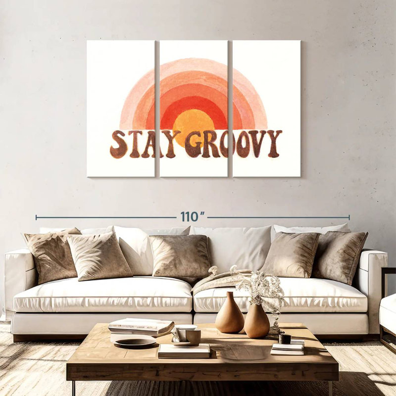 Tergel Stay Groovy, 48" H x 74" W