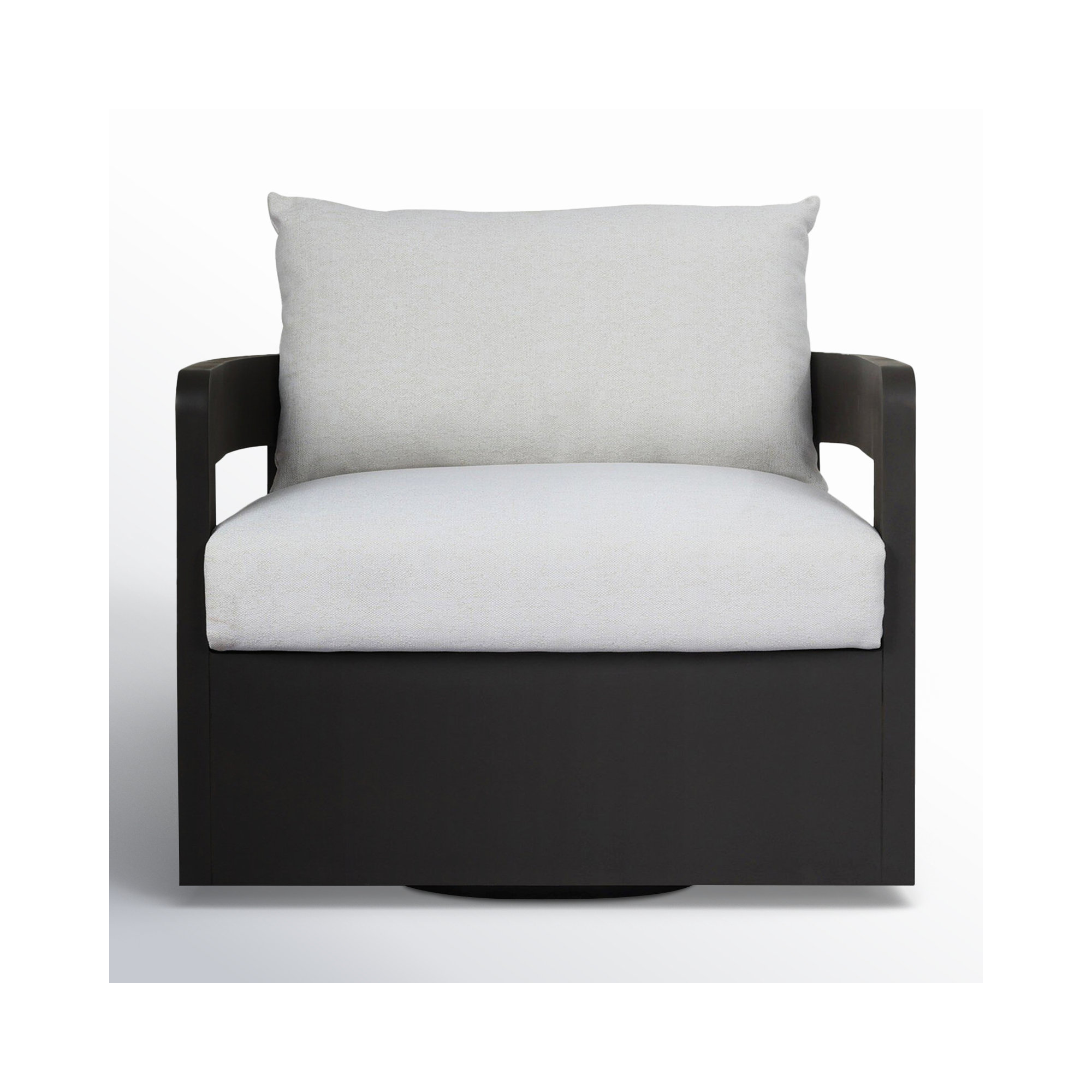 Ewan Outdoor Swivel Chair, Bronze, Alessi Linen