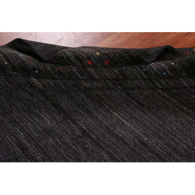 Tapis noir et gris anthracite Gabbeh 9