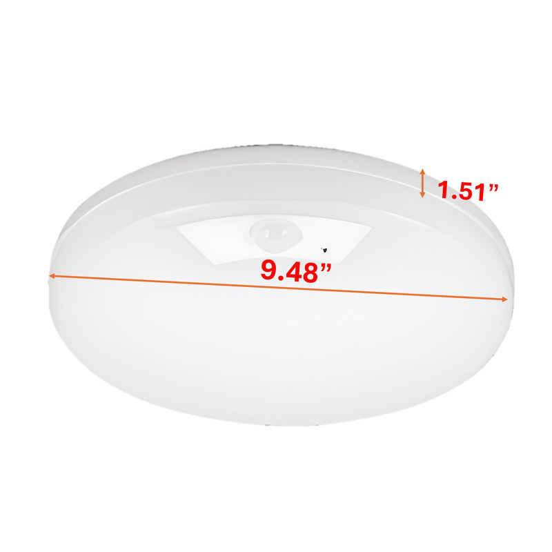 LED Motion Sensing Ceiling Light 10" 20W 5000K Triac Dimming Motion Sensor Built-In, 12 Pack