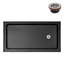 Base de douche 60 po x 36 po Alcove en acrylique noir brillant avec bonde droite, bonde incluse-115186111