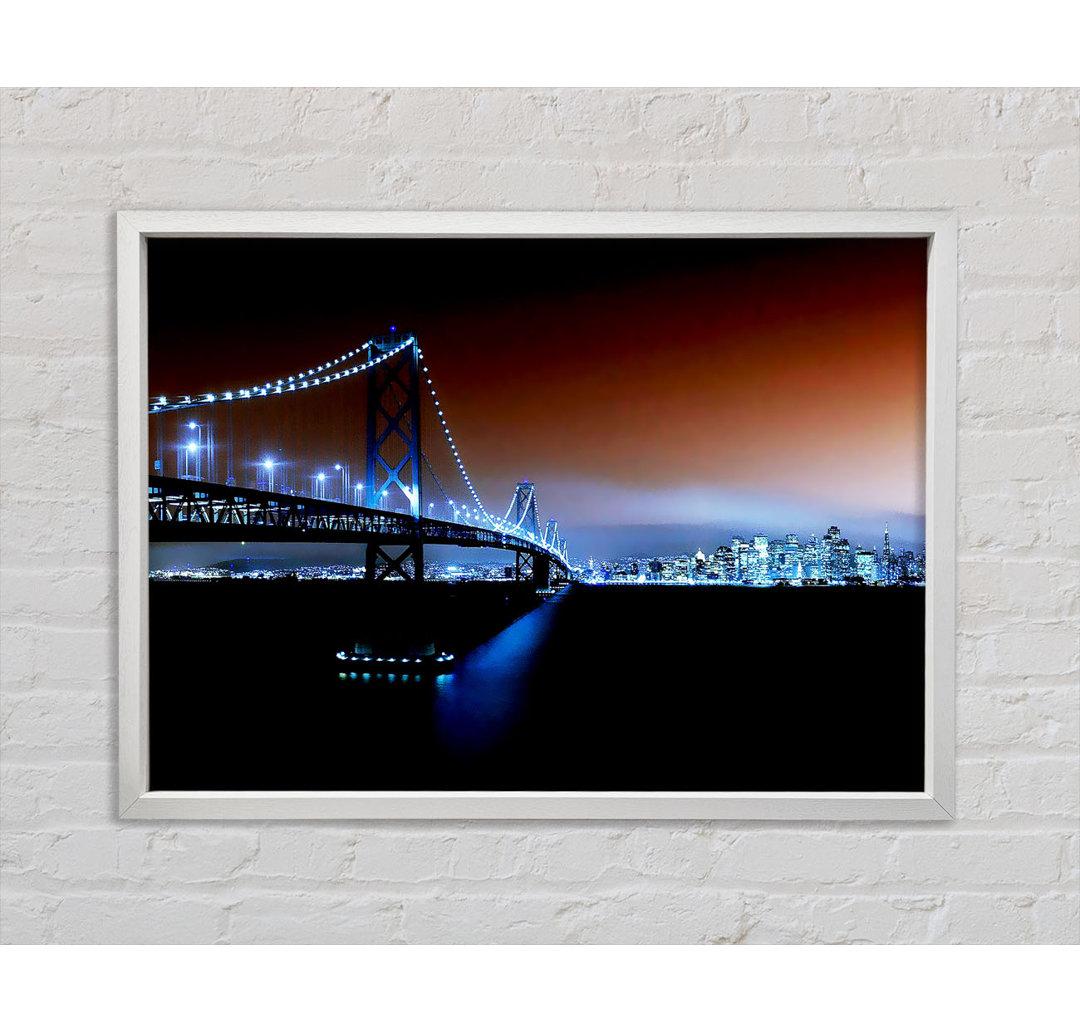 New York City Brooklyn Bridge City Skyline - Einzelbildrahmen Kunstdrucke auf Leinwand